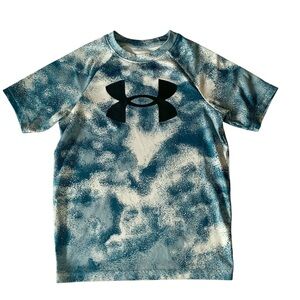 Under Armour Teal Patterned Boys Shirt YS (8)